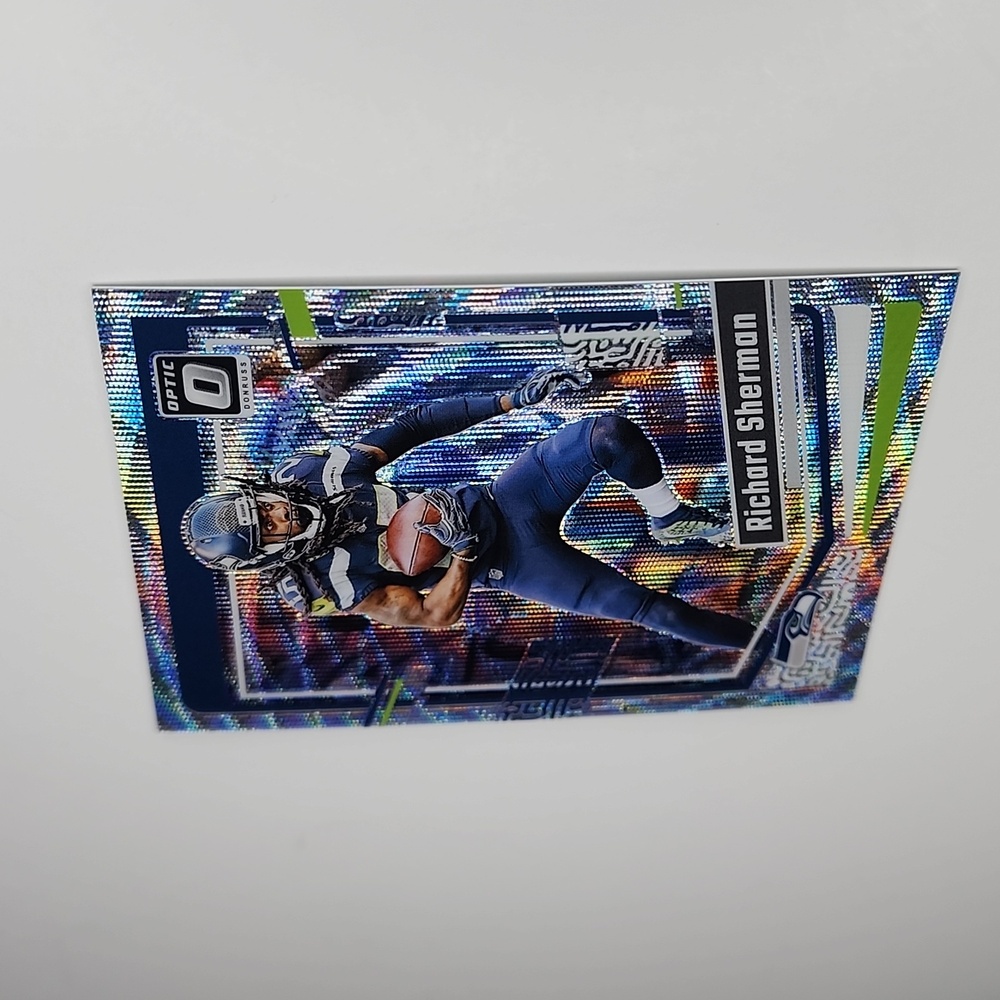 RICHARD SHERMAN ~ DONRUSS OPTIC ~ NUMBERED 140/300 ~ PANINI - Picture 3 of 5